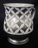 Wash Cup: Lucite Diamonds In Circles - Silver