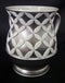 Wash Cup: Lucite Diamonds In Circles - Silver