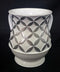 Wash Cup: Lucite Diamond Design - White