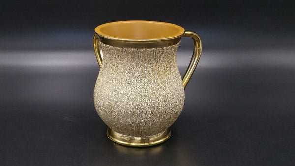 Wash Cup: Lucite Textured Metallic - Gold