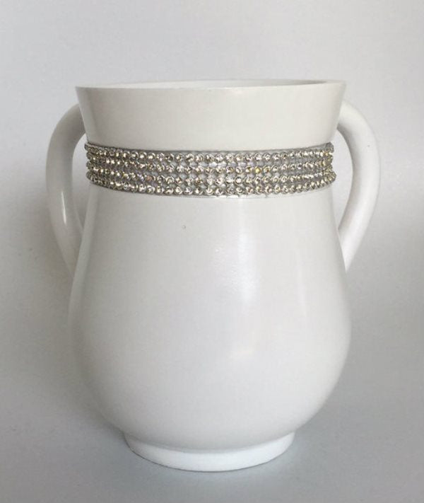 Wash Cup: Lucite White Bling