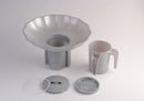 Portable Washing Station: Silver Round Flower Design