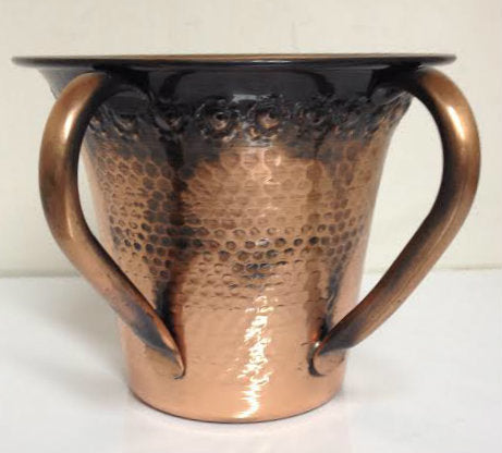 Wash Cup: Copper/Chrome Hammered Design