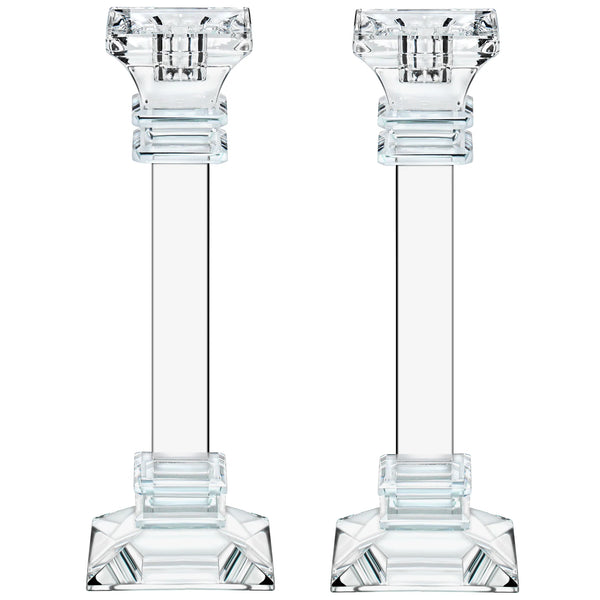 BT Shalom Collection: Set of 2 Crystal Taper Candleholder