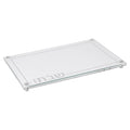 BT Shalom Collection: Lucite Leather Challah Board with Glass Top - White