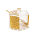 BT Shalom Collection: Lucite Hexagon Honey Dish - Gold