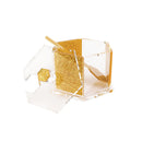 BT Shalom Collection: Lucite Hexagon Honey Dish - Gold