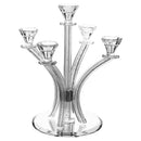 BT Shalom Collection: Crystal 5 Branch Candelabra with Inner Net Design