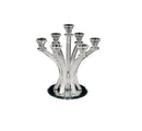 BT Shalom Collection: Crystal 7 Branch Candelabra with Inner Net Design