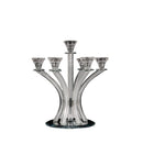 BT Shalom Collection: Crystal 7 Branch Candelabra with Inner Net Design
