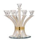 BT Shalom Collection: Crystal 9 Branch Candelabra with Inner Net Design