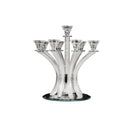 BT Shalom Collection: Crystal 9 Branch Candelabra with Inner Net Design