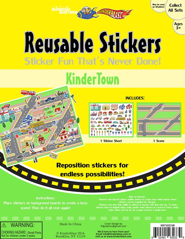 Reusable Stickers - Kinder Town