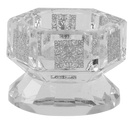 Salt Holder - Crystal With Silver Floral Design