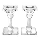 Candlestick Set: Crystal Crushed Glass