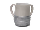 Wash Cup: Polyresin - White/Grey