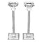 Candlestick Set: Crystal Crushed Glass