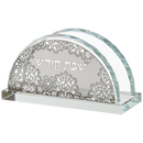 Napkin Holder: Crystal Silver Plated Design