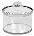 Honey Dish: Crystal - Silver Rim