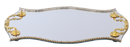 Candlestick Tray: Mirror With Gold Handles and Crystals