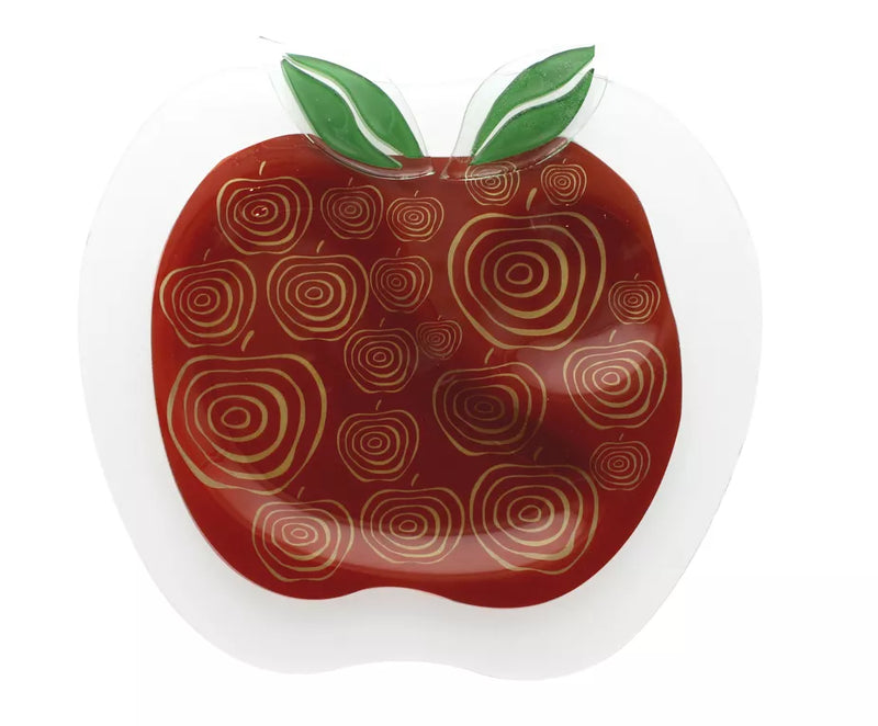 Rosh Hashanah: Apple Shaped Glass Dish