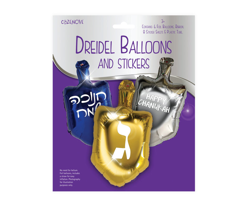 Dreidel Balloons & Stickers