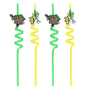 Succos Straws (Set of 4) - Green/Yellow