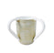 Wash Cup: Ceramic White And Gold