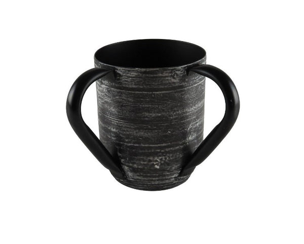 Wash Cup: Ceramic Black And Whi