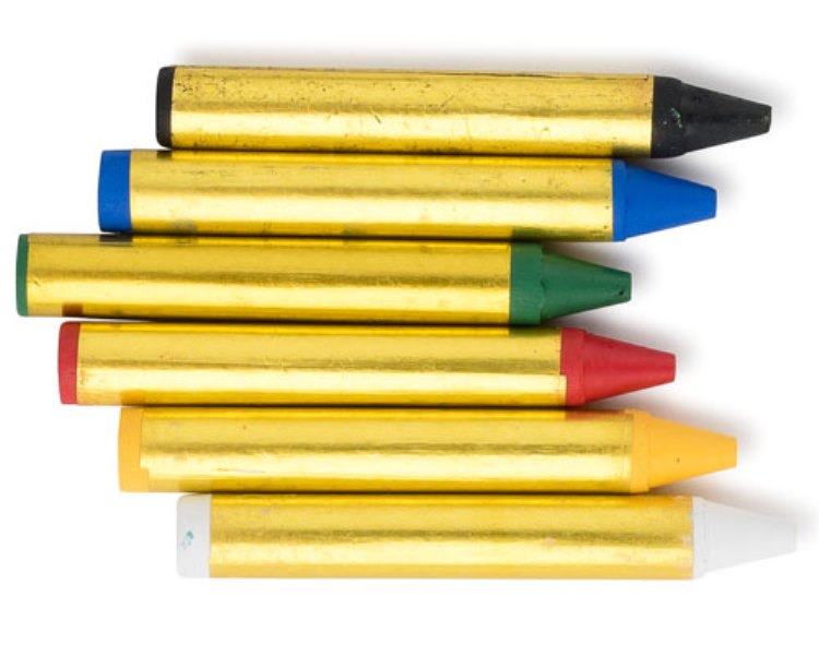 Face & Body Crayons: 6 Bright Colors Makeup Sticks - Medium Pack