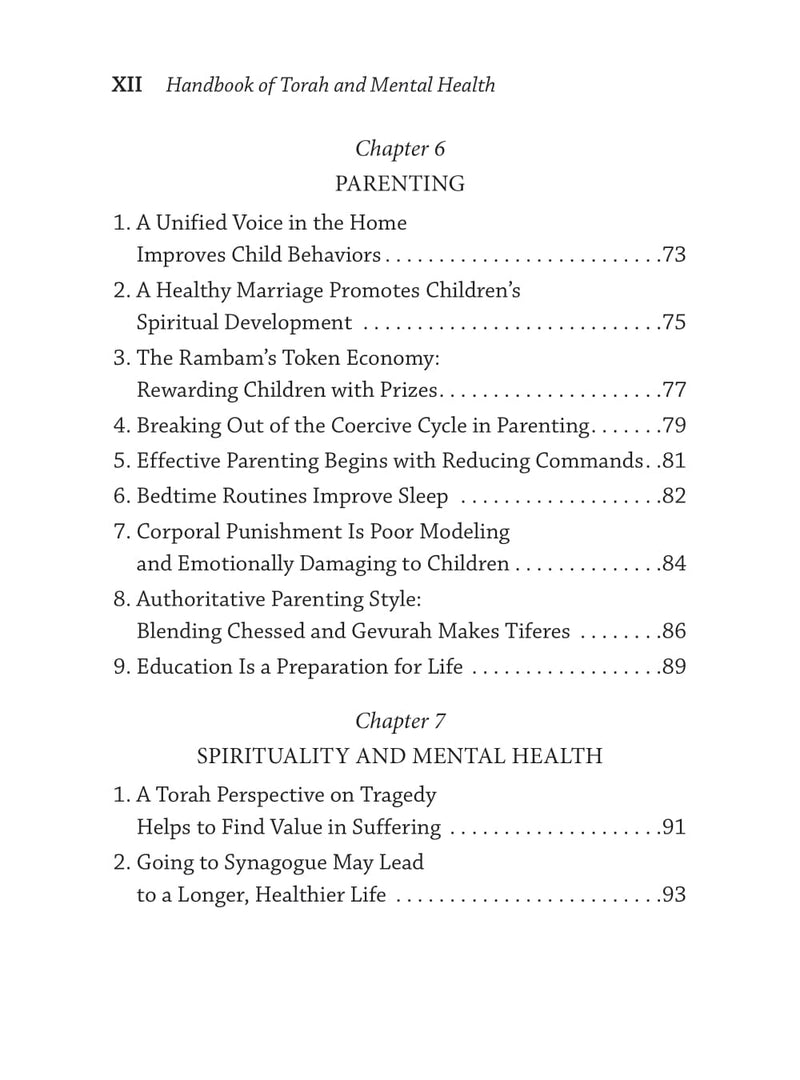 Handbook of Torah And Mental Health