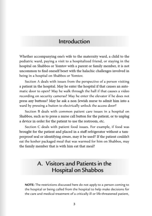 Halachos For The Hospital And Recovery