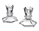 Candlestick Set: Crystal - Hexagon