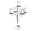 Candelabra: 5 Branch Crystal Black - 18.3"