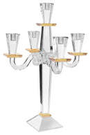 Candelabra: 5 Branch Crystal Yellow - 18.3"