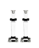 Candlestick Set: Crystal Black - 11.3"