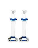 Candlestick Set: Crystal Blue - 11.3"