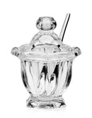 Honey Dish & Spoon: Crystal - Windsor