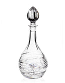 Wine/Whiskey Decanter: Crystal - Ceska - Spiral Tear Drop Design