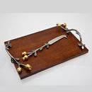 Challah Board With Knife - Wood
