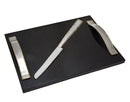 Challah Board With Knife - Golden Frost