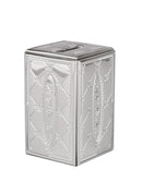 Tzedakah Box: Wood & Silver Plated