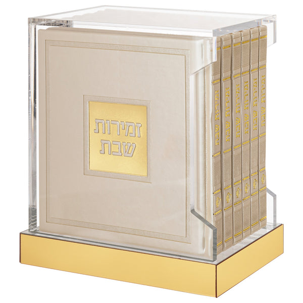 Waterdale Collection: Faux Leather / Lucite Zemiros & Bencher Set - Hardcover (Set of 6)