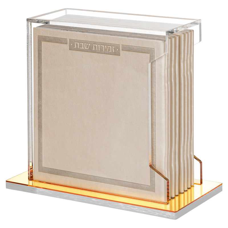 Waterdale Collection: Faux Leather / Lucite Zemiros & Bencher Set - Softcover (Set of 8)