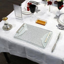 Waterdale Collection: Lucite Challah Board - Moon Design - Silver Shimmer