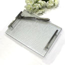 Waterdale Collection: Lucite Challah Board - Silver & White