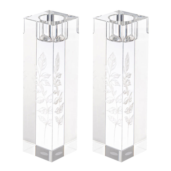 Waterdale Collection: Engraved Crystal Candle Sticks