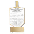 Waterdale Collection: Lucite Chanukah Dreidel Card with Base - Classic
