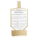 Waterdale Collection: Lucite Chanukah Dreidel Card with Base - Classic