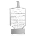 Waterdale Collection: Lucite Chanukah Dreidel Card with Base - Classic